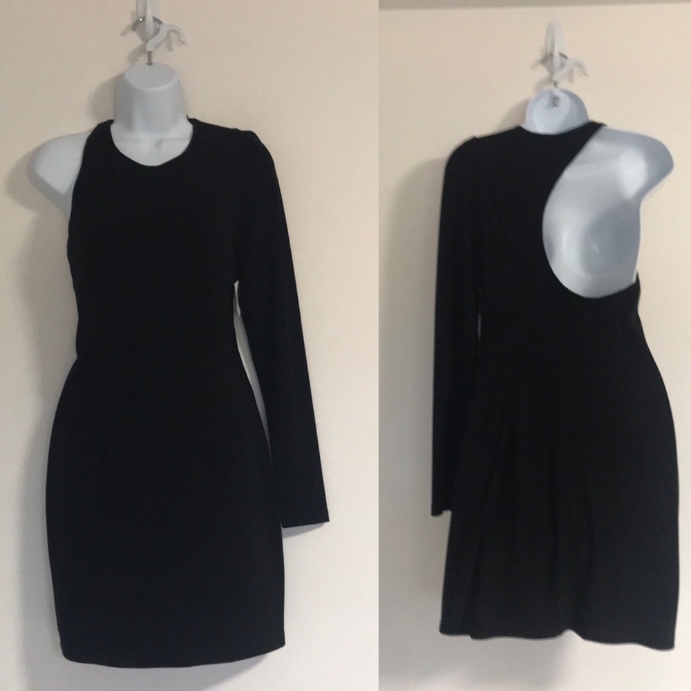 New by Seduce body con one shoulder cut out dress